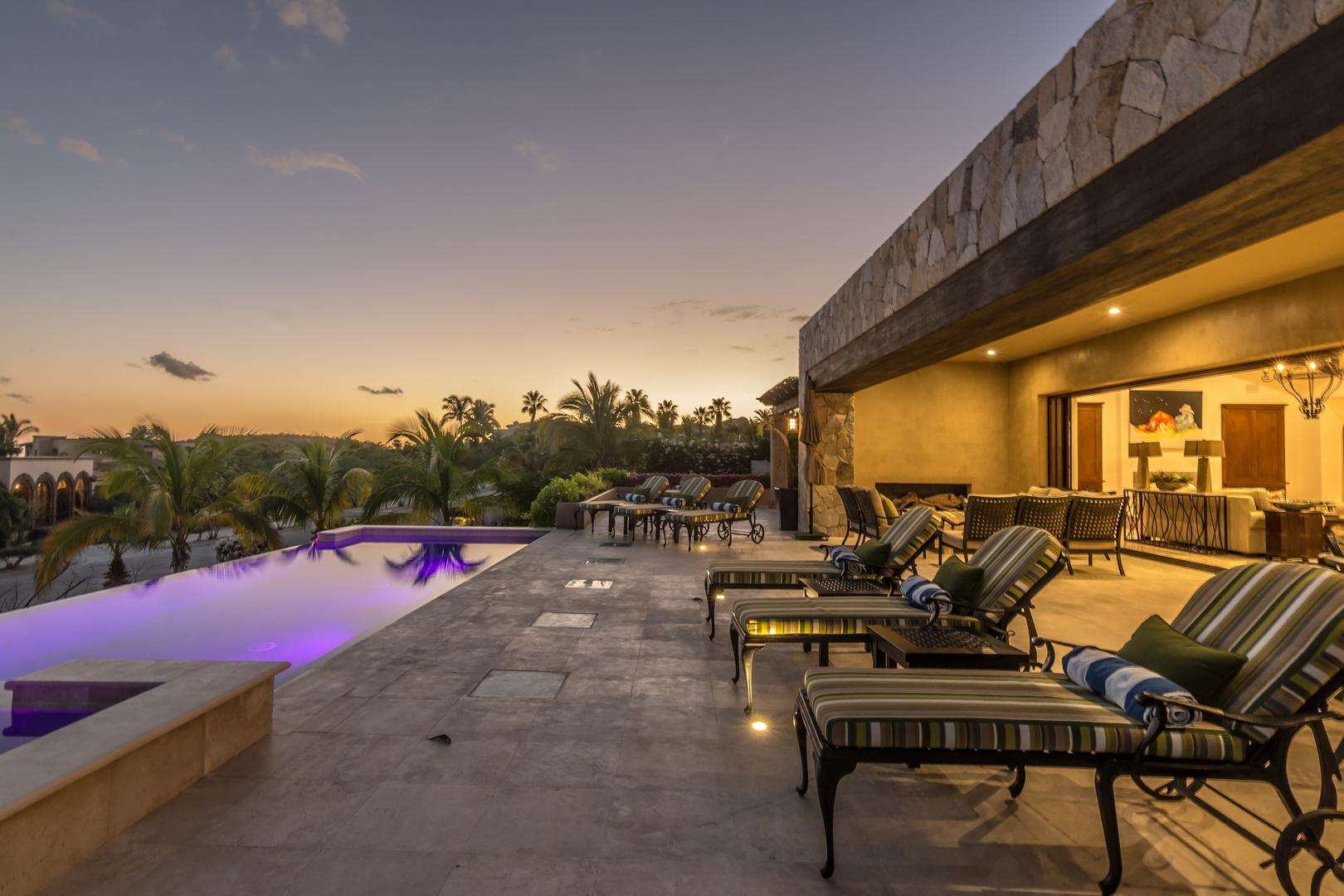Coronado Cabo Fundadores This spectacular luxury residence, designed by renowned architect Antonio Carrera, offers seven beautifully appointed bedrooms and generous outdoor living spaces--perfect for entertaining multiple generations of family or hosting an exclusive retreat.The home blends open architecture with expansive lounge areas and a stunning pool terrace that welcomes family and guests with the warmth of the morning sun.Private and exquisitely decorated, every detail has been thoughtfully curated to create a refined yet inviting atmosphere. The property offers multiple gathering spaces throughout, allowing both large groups and smaller parties to enjoy the home comfortably.For more intimate stays, the main interior level can be opened on its own, featuring two ocean- for sale