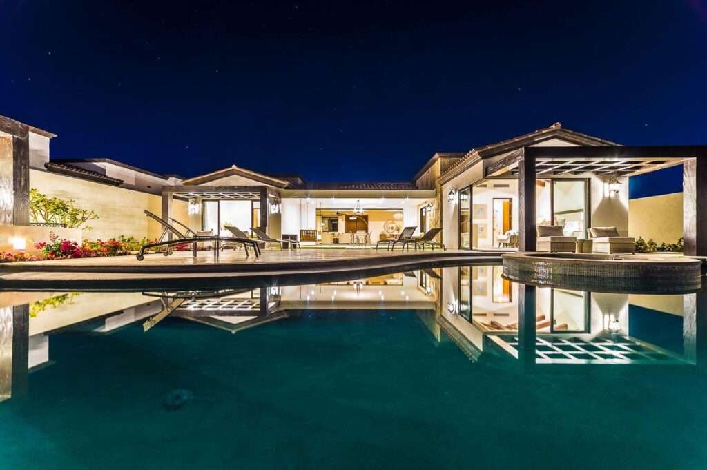 Coronado Cabo Coronado Live the Dream at Cielo Marbella in QuiviraExperience refined living in this exceptional home located within the prestigious Quivira community. Set in the exclusive enclave of Cielo Marbella, this 6-bedroom residence features 5 full bathrooms and 2 half bathrooms across 4,134.75 sq. ft. of air-conditioned interior space, offering a perfect balance of sophistication and comfort.This villa is in mint condition , ideal for family gatherings or rental opportunities . House and patio furniture is included in the asking price Designed for both relaxation and entertaining, the home showcases a heated infinity pool, jacuzzi, outdoor kitchen, fire pit, and a serene fountain—ideal for enjoying the Baja lifestyle for sale
